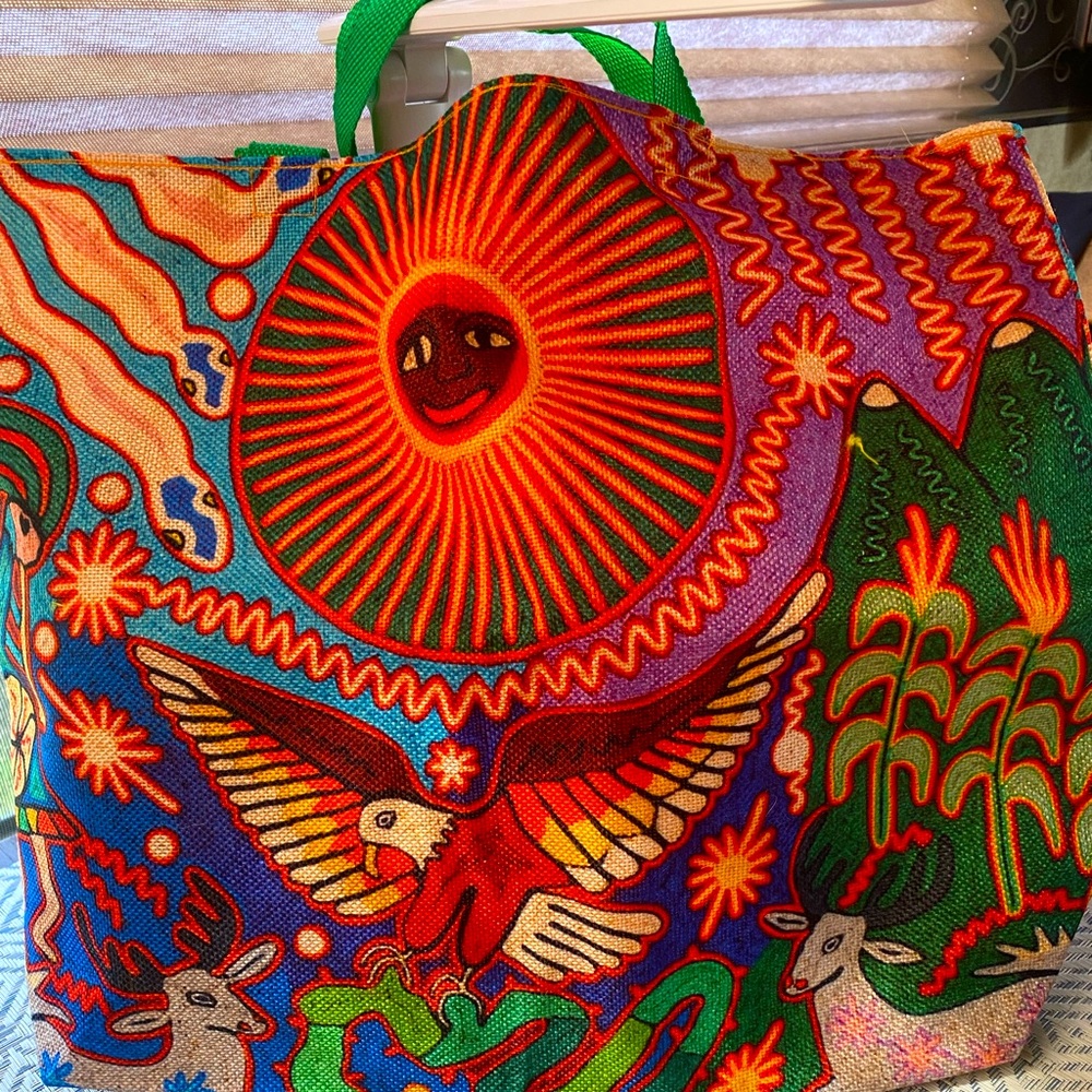 Handmade Aztec/Mexican print tote. One of a kind.